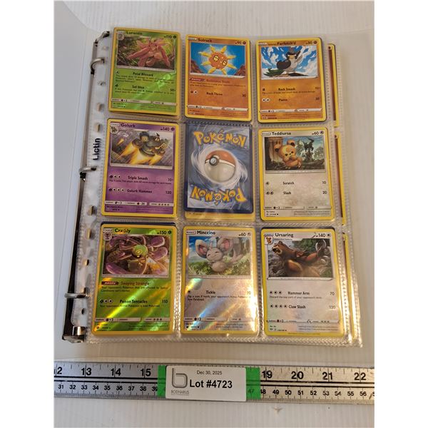 Binder Containing (20) Sheets of Assorted Pokemon Cards-Cannot Guarantee Authenticity