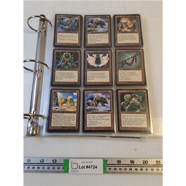 Binder Containing (21) Sheets of Magic:The Gathering Ice Age Set-Cannot Guarantee Authenticity-not a