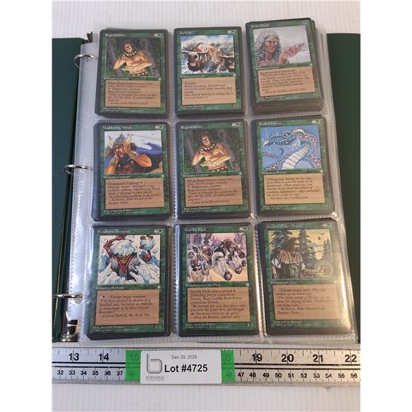 Binder Conataining (14) Sheets of Magic:The Gathering Cards-Cannot Guarantee Authenticity