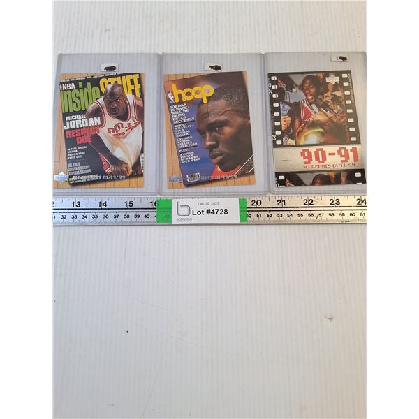 (3) Michael Jordan Time Frame Cards by Upper Deck-Cannot Guarantee Authenticity