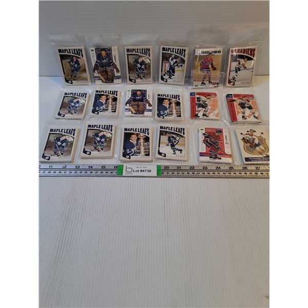 (12) Pkgs. Toronto Maple Leafs and (6) Montreal Canadiens Cards