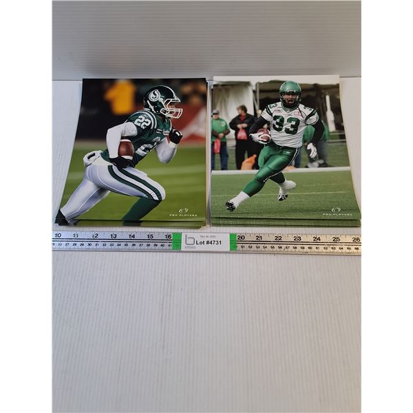 (30) Saskatchewan Roughriders Player Photos of Chris Szarka and ???