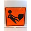 Image 1 : * Road Construction Metal Road Sign - 24" x 24" - Pick Up Preferred