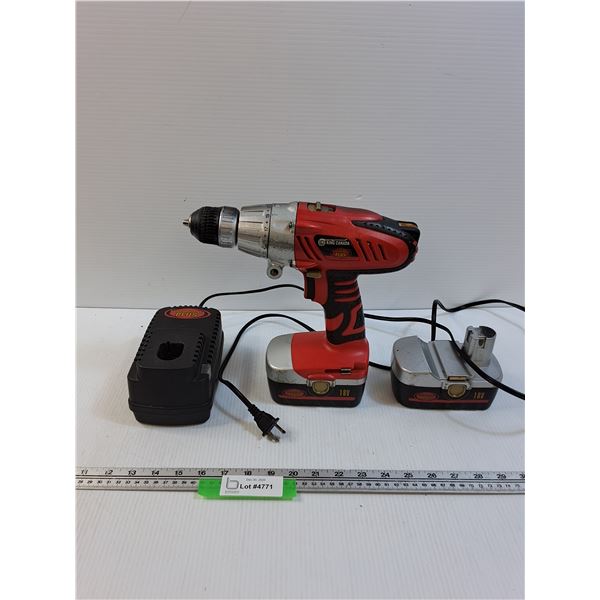 King Canada Battery Operated Drill & Extra Battery & Charger