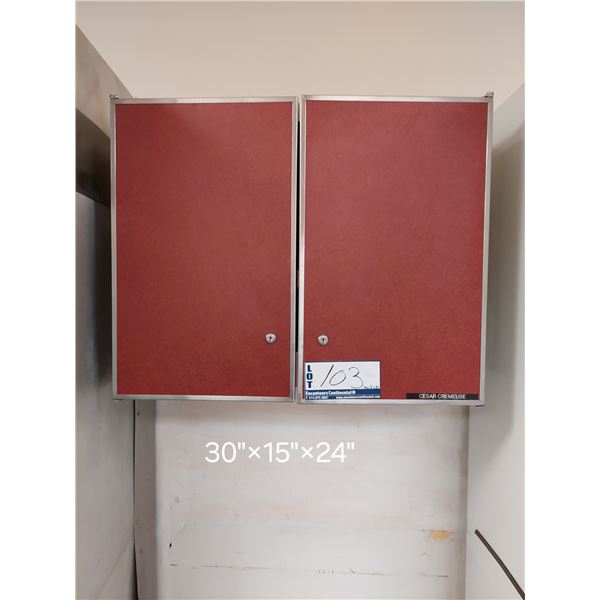 ARMOIRE MURALE EN INOX 30"X15"X24"