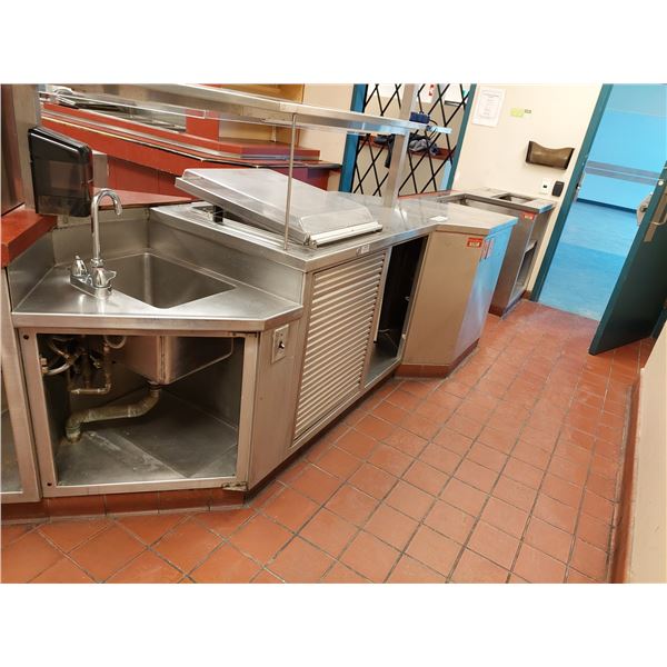 LOT D'UNITÉ EN INOX AVEC SECTION RÉFRIGÉRÉ /ÉVIER VOIR PHOTO