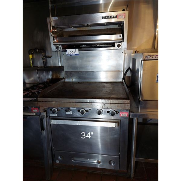 CUISINIÈRE 34" GARLAND/ PLAQUE DE CUISSON,FOUR ET SALAMANDRE AU GAZ