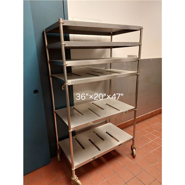 ÉTAGÈRE EN INOX 36"X20"X67"