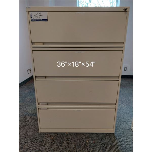 CLASSEUR LATÉRAL 4-TIROIRS 36"X18"X52"