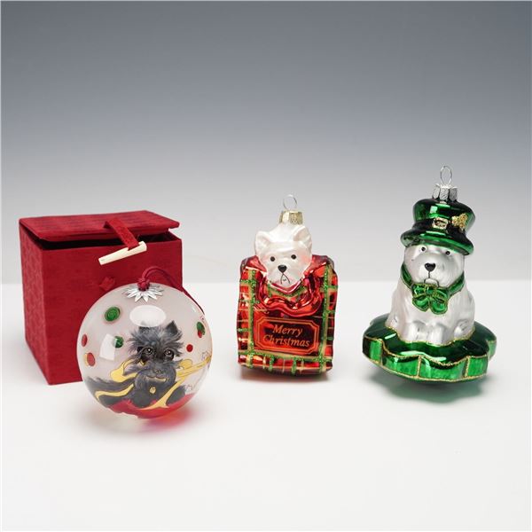 3pc Dog Christmas Ornaments