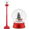 Image 1 : 5 Ft Musical Christmas Street Lamp with 8 Tunes and Blowing Snow