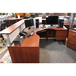 Mahogany Corner Reception Desk