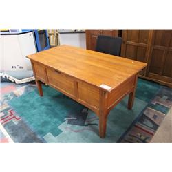 Solid Oak Antique Desk C/W Chair