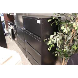 Black 4 Drawer Lateral File Cabinet