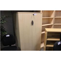 Maple 2 Door Locking Storage Cabinet