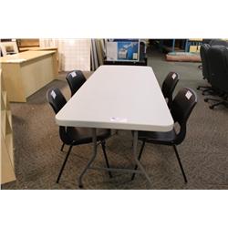 Grey 6Ft Steel Reinforced Folding Table