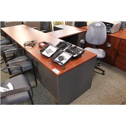 Mahogany L-Shaped Desk