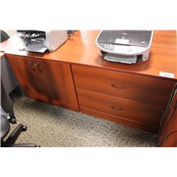 Mahogany Credenza With 2 Drawer Lateral &