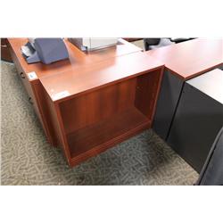 Mahogany Bookshelf & File Pedestal