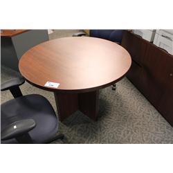 Cherry Conference Table With Matching Credenza