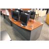 Image 2 : Cherry Bowfront L-Shaped Executive Desk