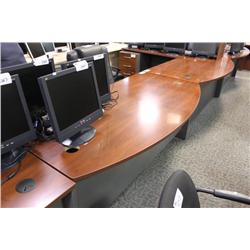 Cherry Bowfront Executive Desk