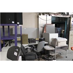 Large Lot Of Grey Furniture/Contents Of Corner