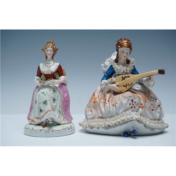 2pc Made In Occupied Japan Porcelain Figurines