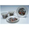 Image 1 : Pair of Occupied Japan Porcelain Cups and Saucers, Rococo Scene