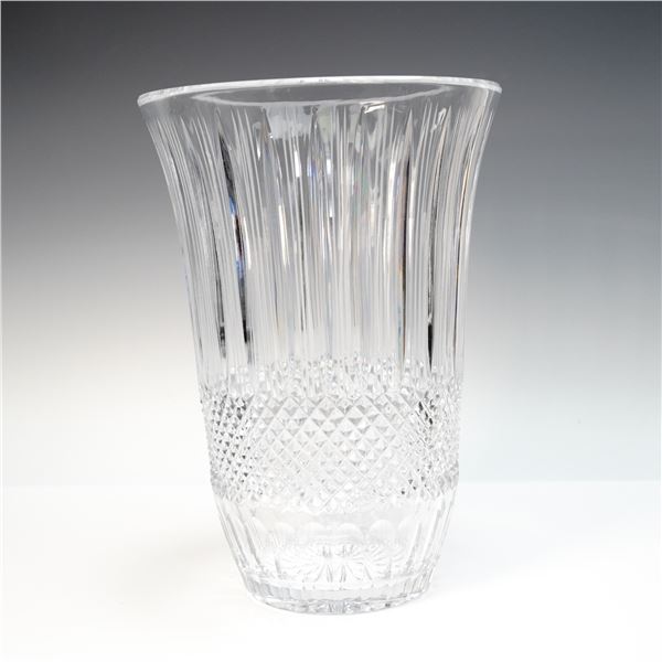 Cut Crystal Vase with Starburst Base