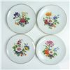 Image 3 : 4pc HÃ¶ftritz Floral Porcelain Plates, Western Germany