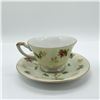 Image 2 : Porcelain Cup and Saucer, Floral Gilt Design