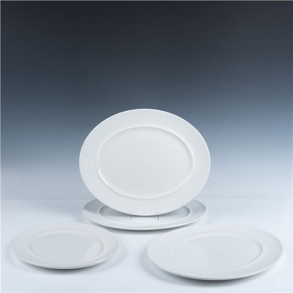 4pc Johnson Brothers Ironstone Serving Platters, Athena