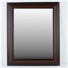 Image 1 : Contemporary Wall Mirror with Brown and Black Frame