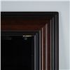 Image 3 : Contemporary Wall Mirror with Brown and Black Frame