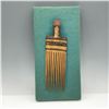 Image 1 : Hand Carved Wooden Comb on Wall Plaque