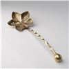 Image 1 : Vintage Pierced Leaf-Form Gilt Spoon with Twisted Handle