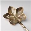 Image 2 : Vintage Pierced Leaf-Form Gilt Spoon with Twisted Handle