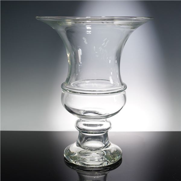 Clear Vase with Tiered Stem