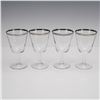 Image 6 : 6pc Wine Glasses with Trim, Made in France