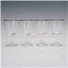 Image 7 : 6pc Wine Glasses with Trim, Made in France