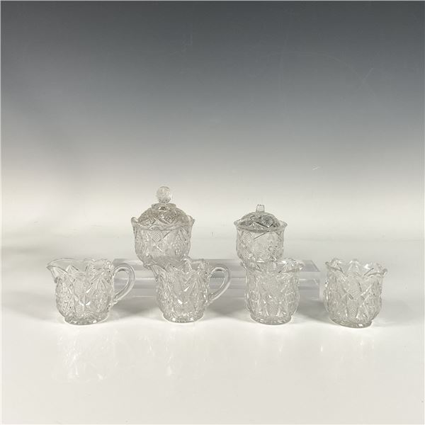 6pc Vintage Glass Tableware