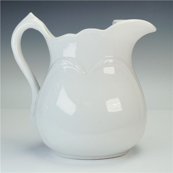 T.P Co. White China Pitcher