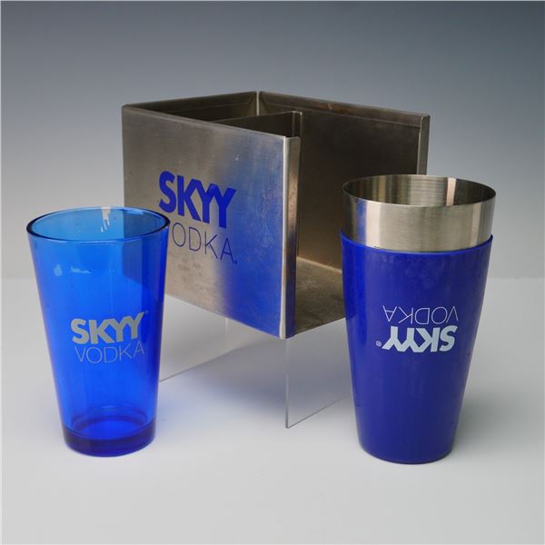 3pc Skyy Vodka Promotional Stainless Steel Bar Set