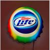 Image 1 : Miller Lite Rainbow Neon Bottle Cap Sign