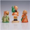 Image 2 : 3pc Goebel Porcelain Figurines - Girl with Fir Tree and Two Angels