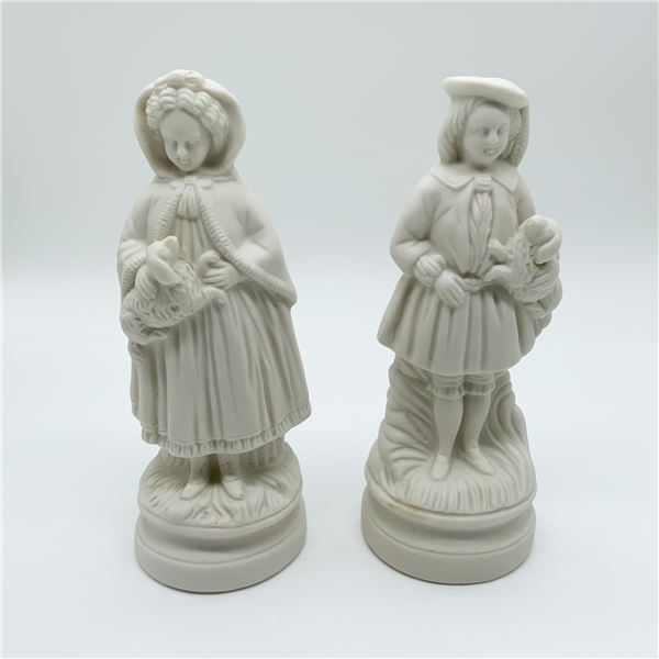 Pair of Bisque Porcelain Figurines
