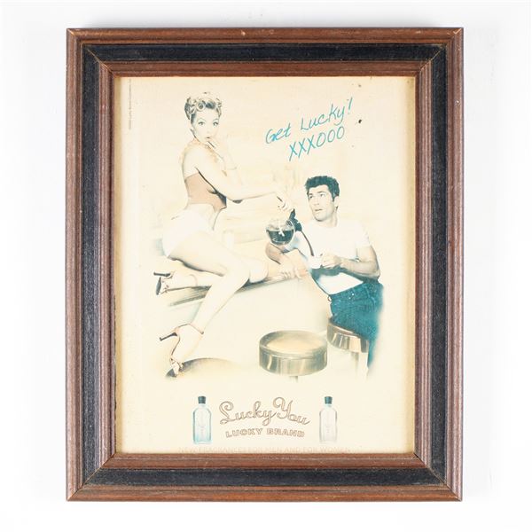 Lucky Brand "Lucky You" Framed Ad Poster