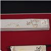 Image 5 : Framed Martial Arts Memorabilia Display - Signed Belt, Phone Case & Note