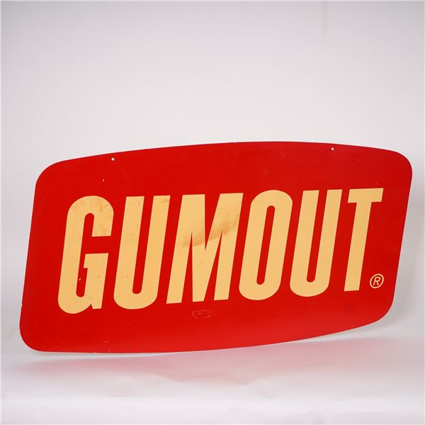Gumout Embossed Metal Advertising Sign